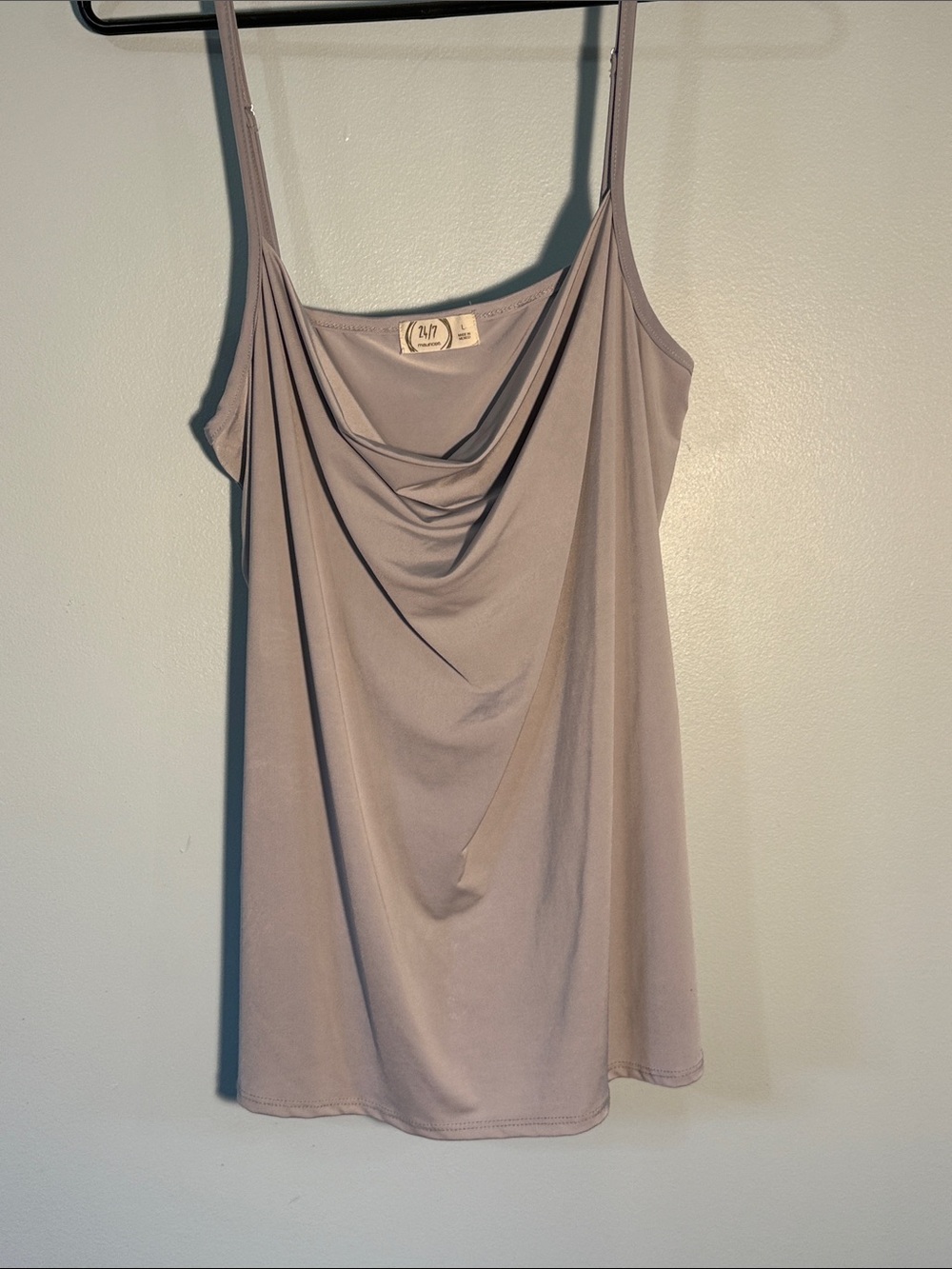 a new day Taupe Cowl Neck Spaghetti Strap Camisole